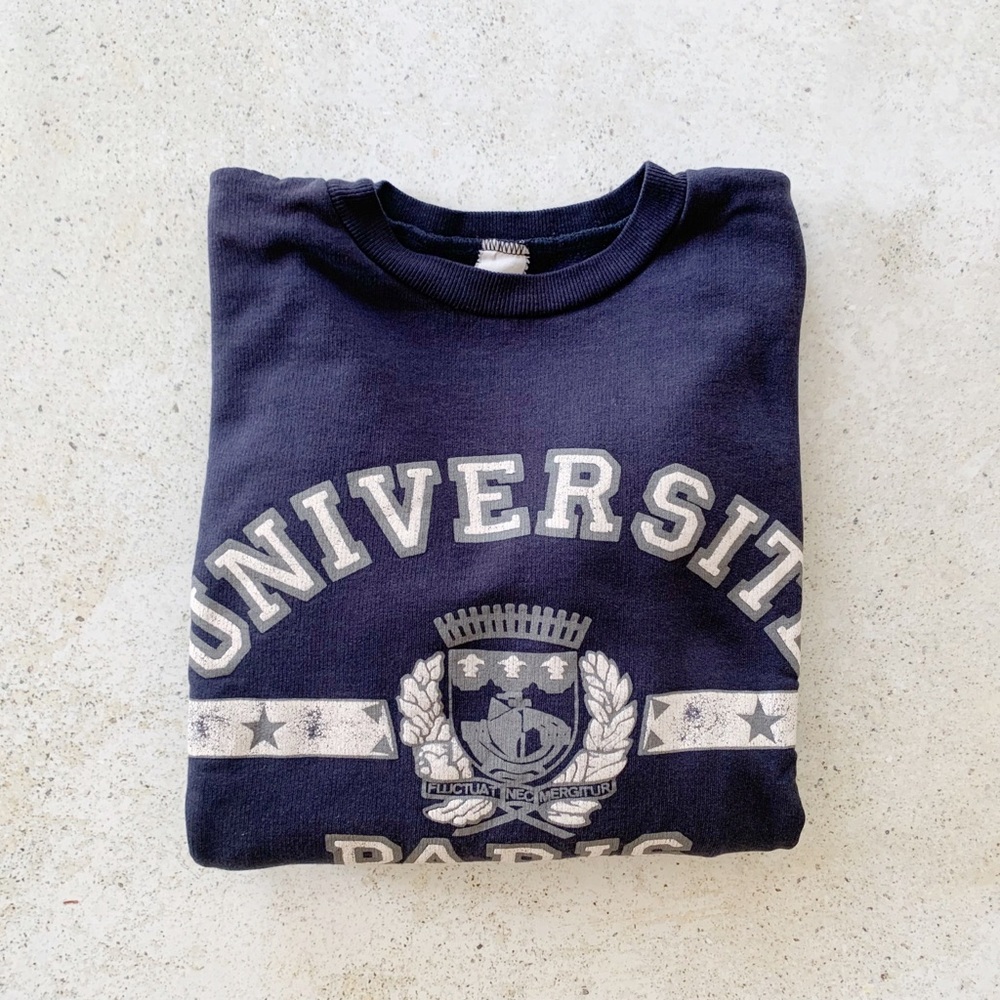💙 VINTAGE PARIS University Sorbonne Sweatshirt M
